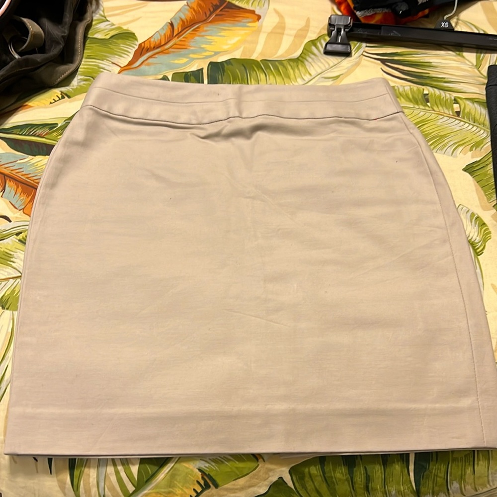 Tan pencil skirt